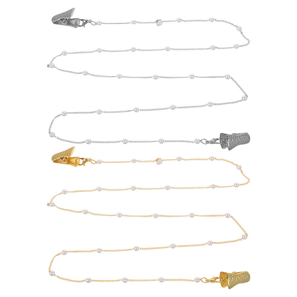 Mask Chain Holder - 2 Adet Şık Boncuklu İnci Gözlük